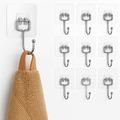 PVC Wall Hooks | Heavy-Duty Adhesive, Stainless Steel, Waterproof & Rustproof | Ideal for Kitchen, Bathroom, Home & Office